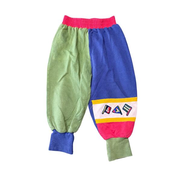 Gymboree Other - Gymboree vintage color block jogger sweatpants baby boys XS retro lounge casual